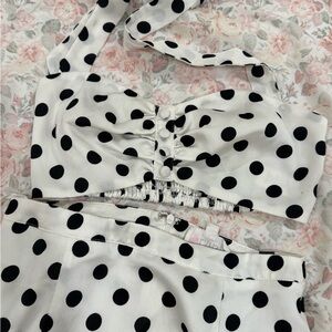 L'ATISTE Black and White Polka Dot Set